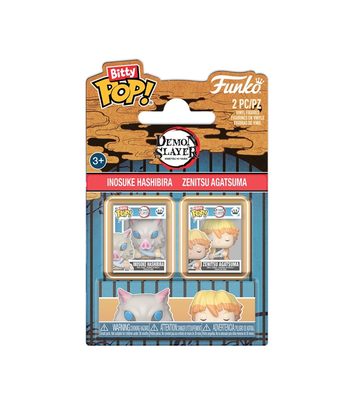 Funko Bitty POP! 2-Pack Inosuke Hashibira & Zenitsu Agatsuma - Kimetsu ...