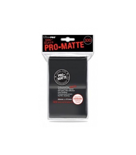 Fundas Standard Pro Matte Ultra Pro Color Negro - Paquete de 100