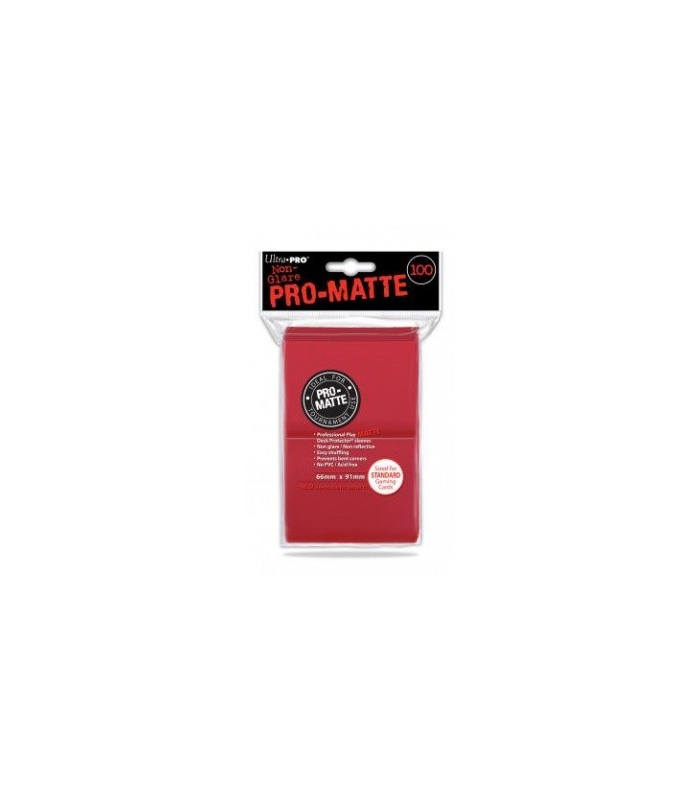 Fundas Standard Pro Matte Ultra Pro Color Rojo - Paquete de 100