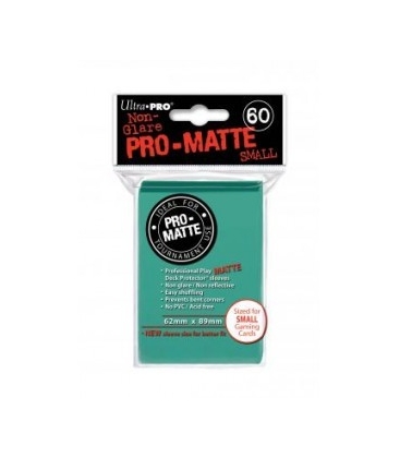 Fundas Small Pro Matte Ultra Pro Color Aqua - Paquete de 60