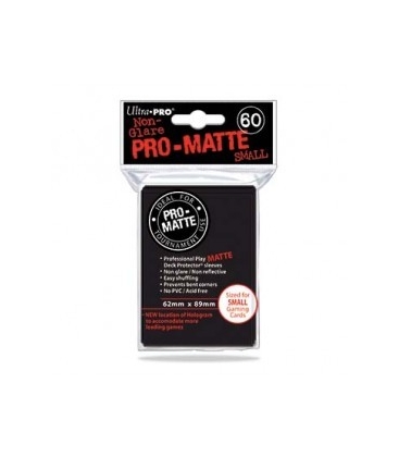Fundas Small Pro Matte Ultra Pro Color Negro - Paquete de 60