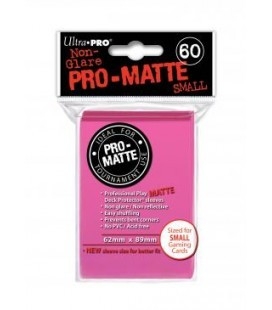 Fundas Small Pro Matte Ultra Pro Color Rosa Brillante - Paquete de 60