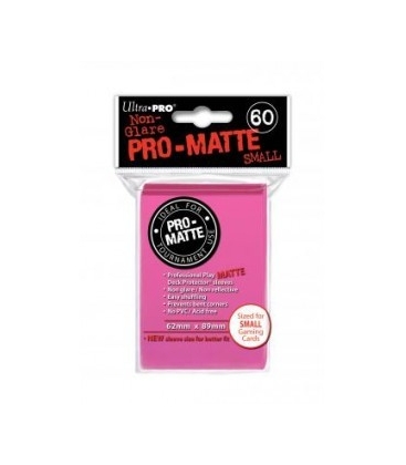 Fundas Small Pro Matte Ultra Pro Color Rosa Brillante - Paquete de 60