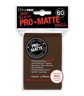 Fundas Small Pro Matte Ultra Pro Color Marrón - Paquete de 60