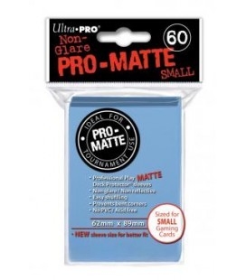 Fundas Small Pro Matte Ultra Pro Color Azul Claro - Paquete de 60