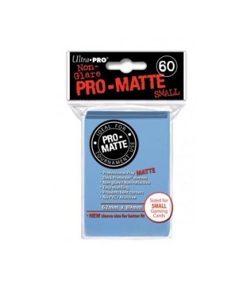 Fundas Small Pro Matte Ultra Pro Color Azul Claro - Paquete de 60