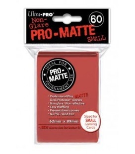 Fundas Small Pro Matte Ultra Pro Color Rojo - Paquete de 60