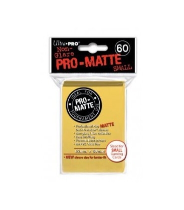 Fundas Small Pro Matte Ultra Pro Color Amarillo - Paquete de 60