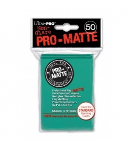 Fundas Ultra Pro Standard 66 x 91 Pro Matte Color Aqua - Paquete de 50