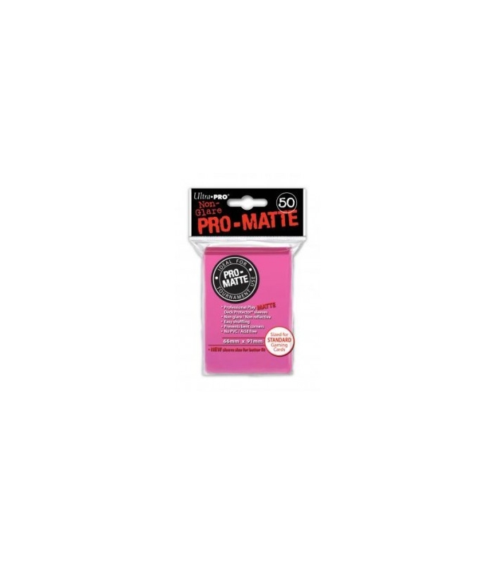 Fundas Ultra Pro Standard Pro Matte 66 x 91 Color Rosa Brillante - Paquete de 50