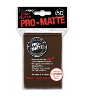 Fundas Ultra Pro Standard Pro Matte 66 x 91 Color Marrón - Paquete de 50