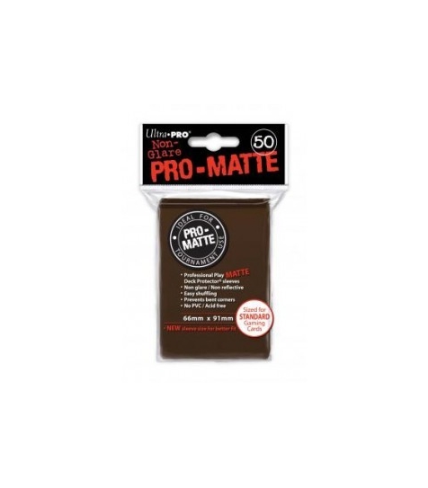 Fundas Ultra Pro Standard Pro Matte 66 x 91 Color Marrón - Paquete de 50