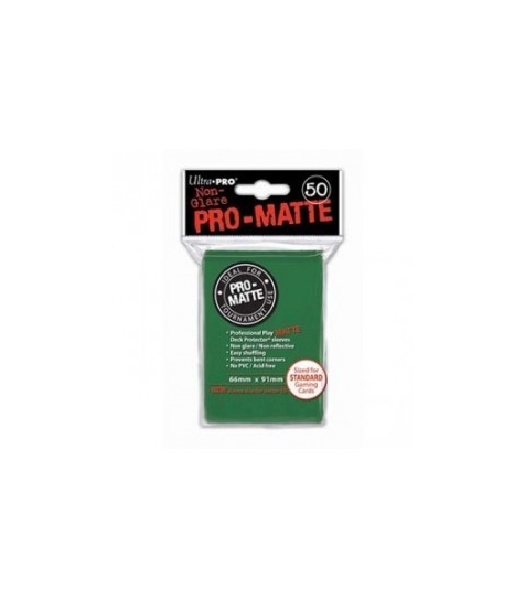 Fundas Ultra Pro Standard Pro Matte 66 x 91 Color Verde - Paquete de 50