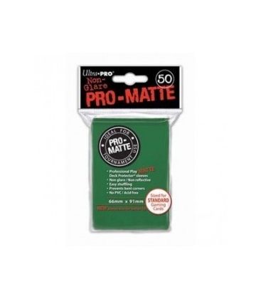 Fundas Ultra Pro Standard Pro Matte 66 x 91 Color Verde - Paquete de 50