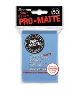 Fundas Ultra Pro Standard Pro Matte 66 x 91 Color Azul Claro - Paquete de 50