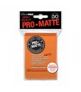 Fundas Ultra Pro Standard Pro Matte 66 x 91 Color Naranja - Paquete de 50