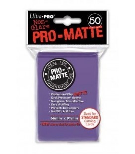 Fundas Ultra Pro Standard Pro Matte  66 x 91 Color Púrpura - Paquete de 50
