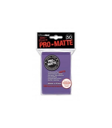 Fundas Ultra Pro Standard Pro Matte  66 x 91 Color Púrpura - Paquete de 50