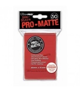 Fundas Ultra Pro Standard Pro Matte 66 x 91 Color Rojo - Paquete de 50