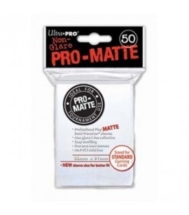 Fundas Ultra Pro Standard Pro Matte 66 x 91 Color Blanco - Paquete de 50