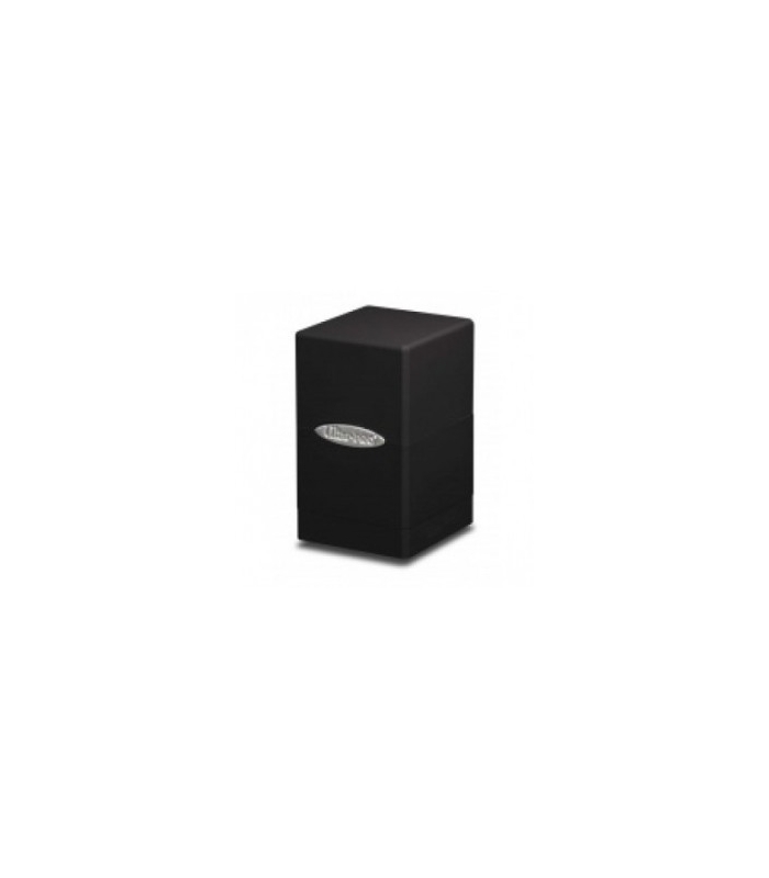 Caja de mazo Satin Tower Ultra Pro. Para 100 cartas. Color Negro