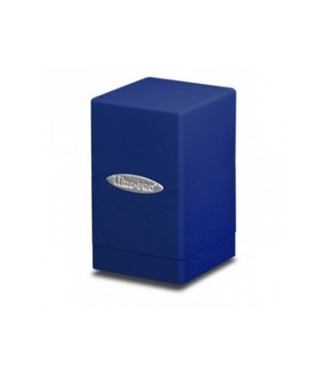 Caja de mazo Satin Tower Ultra Pro. Para 100 cartas. Color Azul