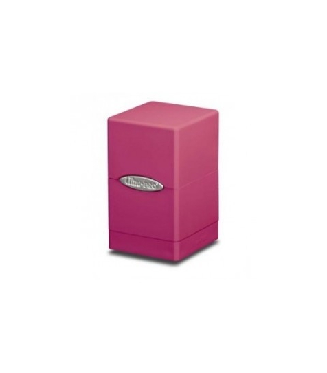 Caja de mazo Satin Tower Ultra Pro. Para 100 cartas. Color Rosa Brillante