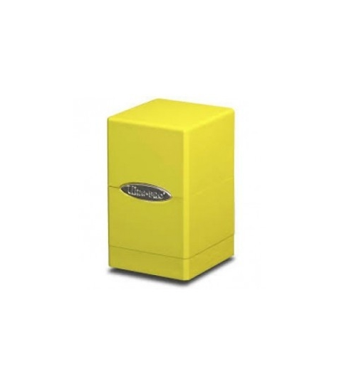 Caja de mazo Satin Tower Ultra Pro. Para 100 cartas. Color Amarillo Brillante