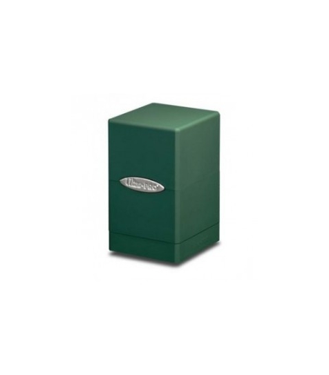Caja de mazo Satin Tower Ultra Pro. Para 100 cartas. Color Verde