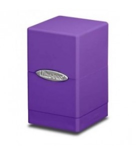 Caja de mazo Satin Tower Ultra Pro. Para 100 cartas. Color Púrpura