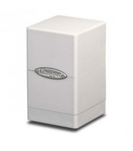 Caja de mazo Satin Tower Ultra Pro. Para 100 cartas. Color Blanco