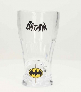 Batman logo vaso refresco cristal emblema giratorio 3d DC cómics