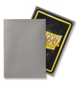Fundas Standard Dragon Shield Matte Color Silver - Paquete de 100