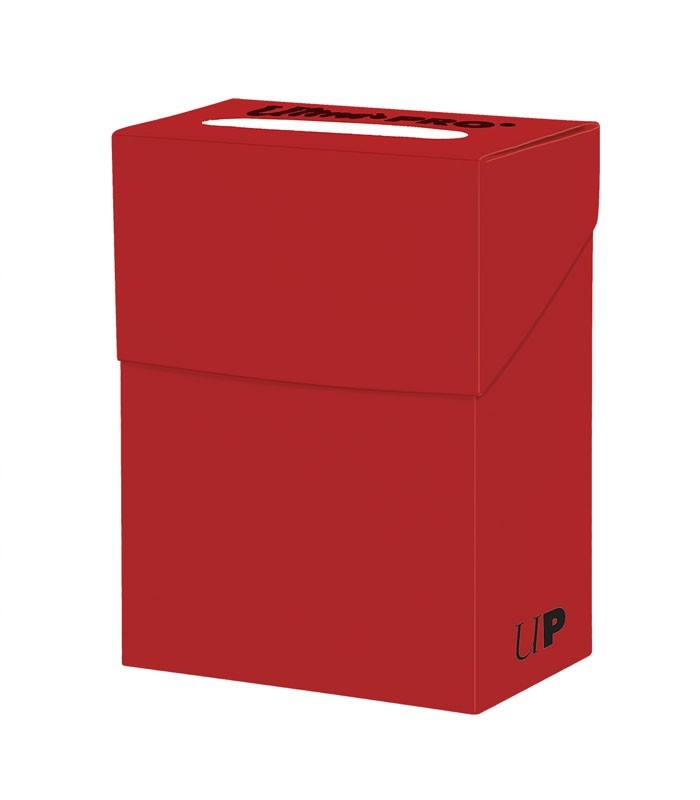 Caja de mazo para cartas New Solid Deck Box Ultra Pro. Para 85 cartas. Color Rojo