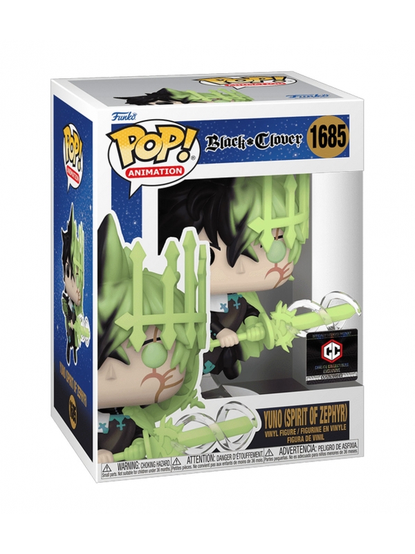 Pop! Animation: Black Clover - Yuno Spirit Of Zephyr (Glow-in-The-Dark) PX, Figura In Vinile Da Collezione, Altezza 12,2 Cm, Edizione Limitata Con Confezione Finestra - 5